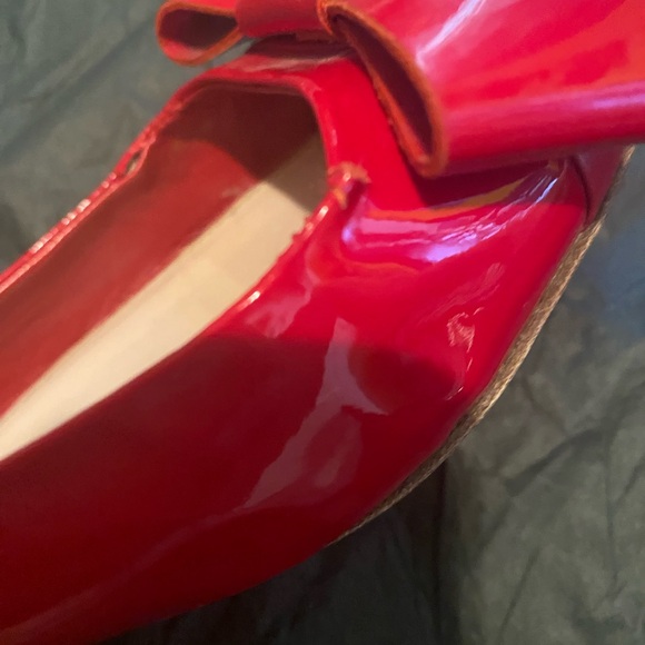 Miu Miu Red patent leather bow flats 38.5 - Picture 6 of 6